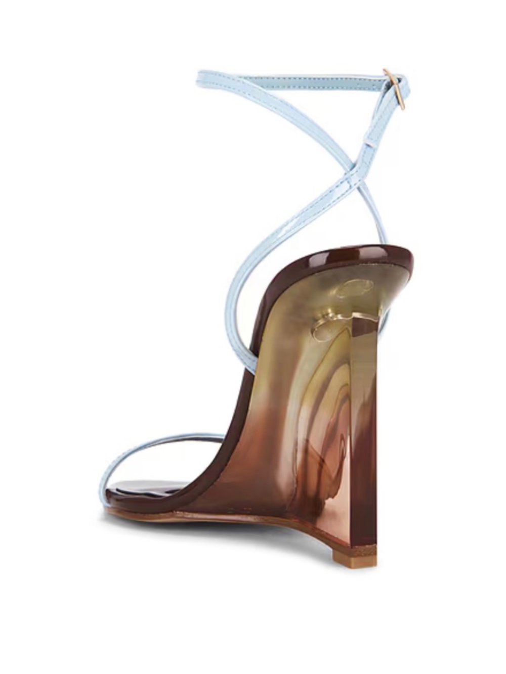 REVOLVE Andx Wedge Sandal in Chocolate Brown & Blue Sorbet FEMME LA